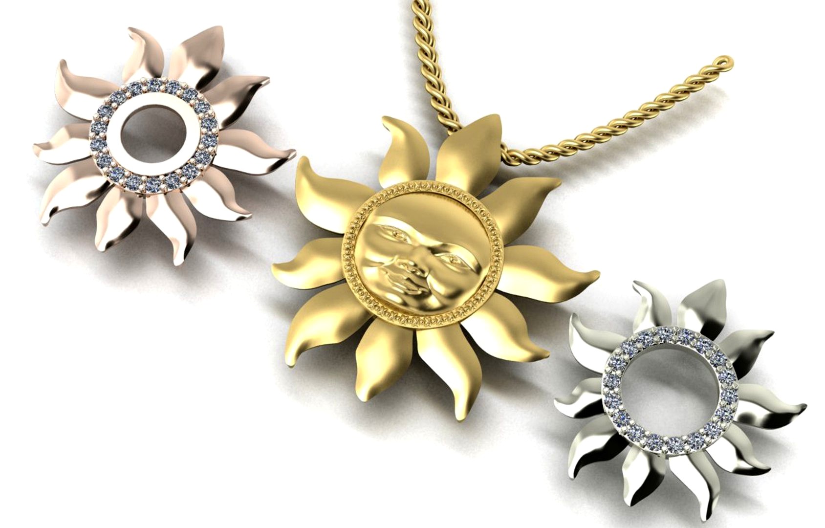 pendant  sun  three options