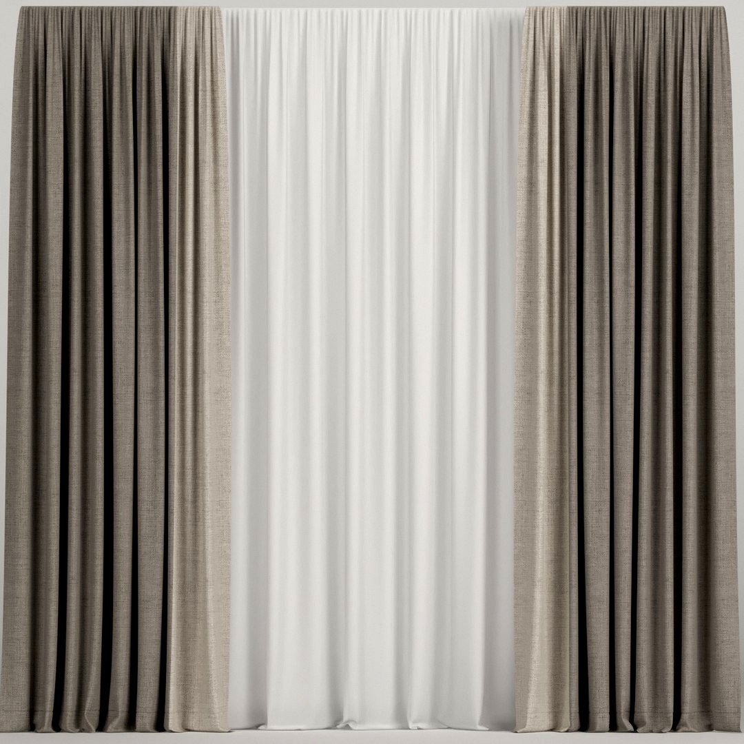 Brown curtains
