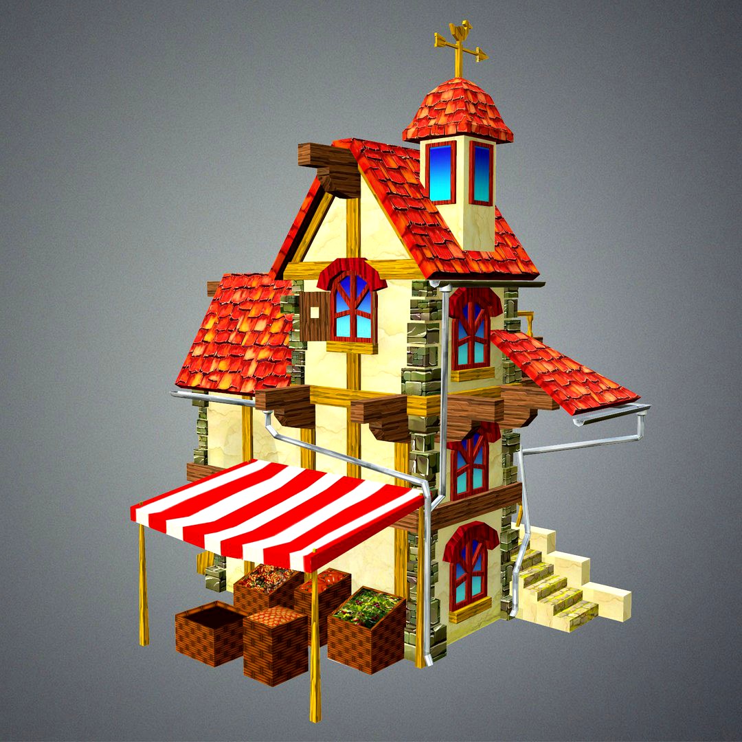 Low Poly Tavern House