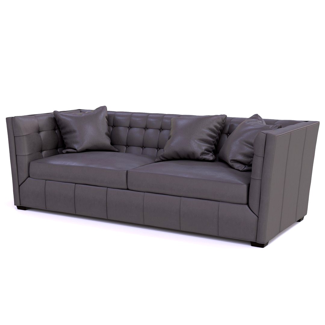 Hayden Tufted-Leather Sofa