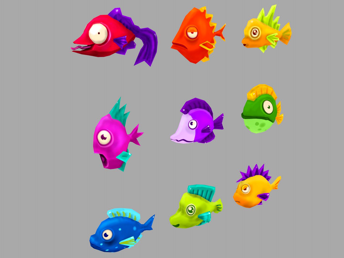 Lowpoly Oceanic Fishes Collection
