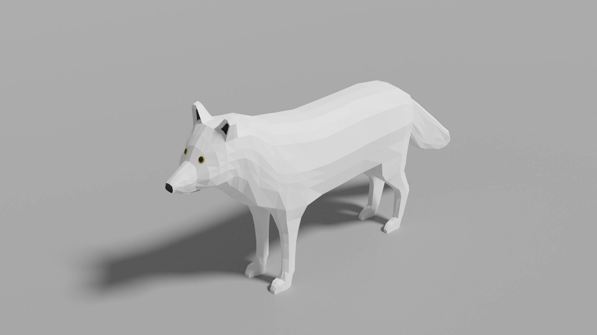 Cartoon Polar Wolf