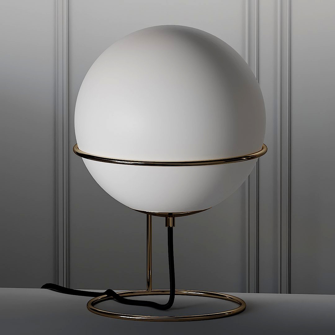 COX & COX Frosted Glass Globe Lamp