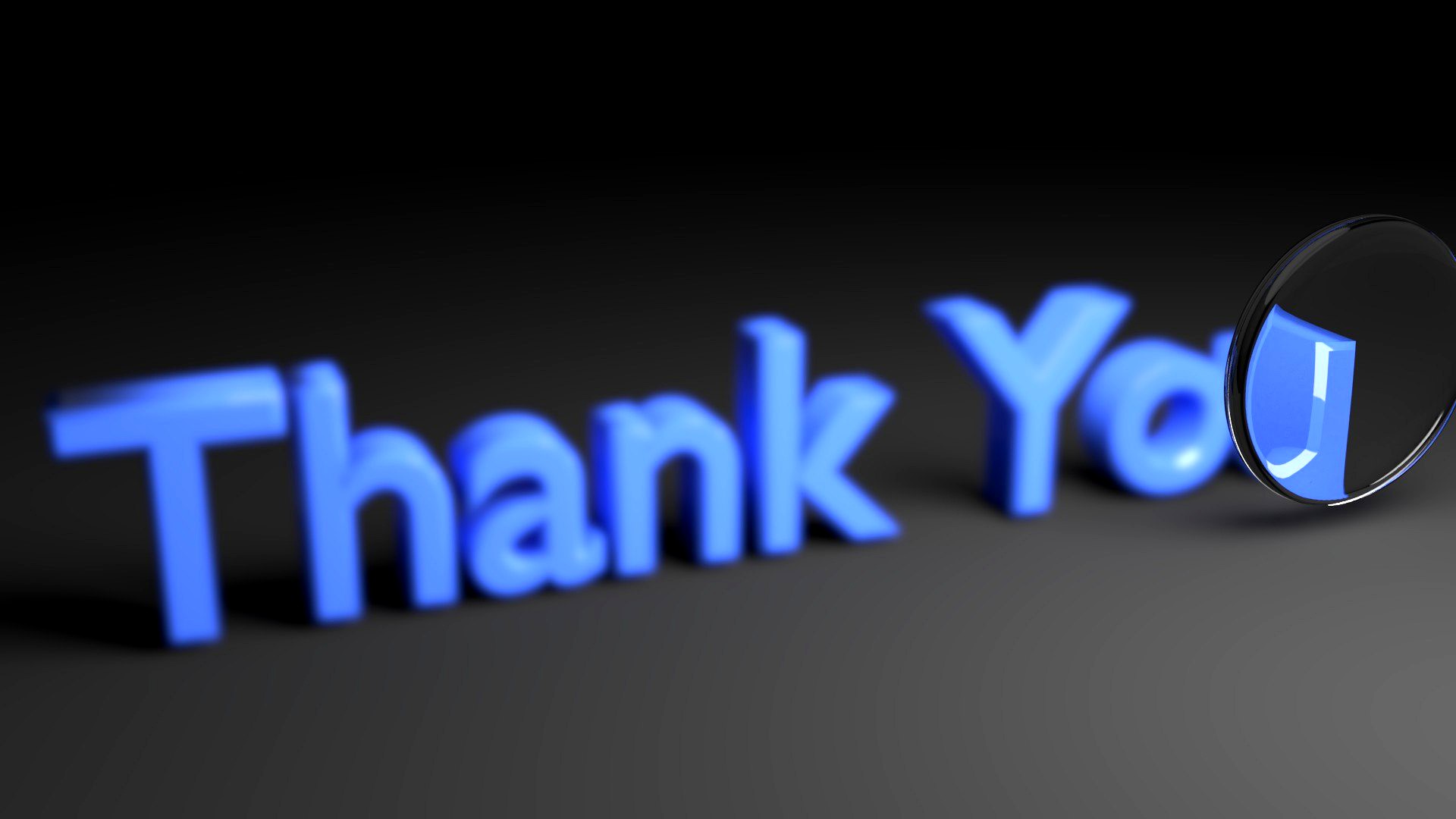 Focused Thank You Text Animation