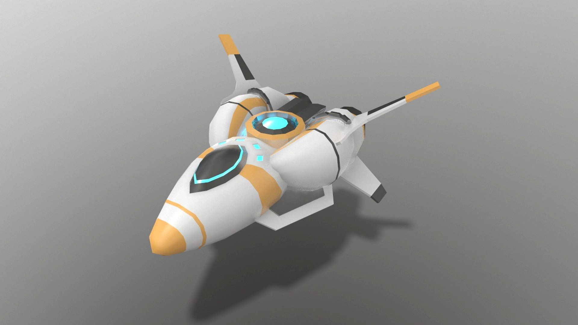 Low poly Sci fi Space Aircraft SA2