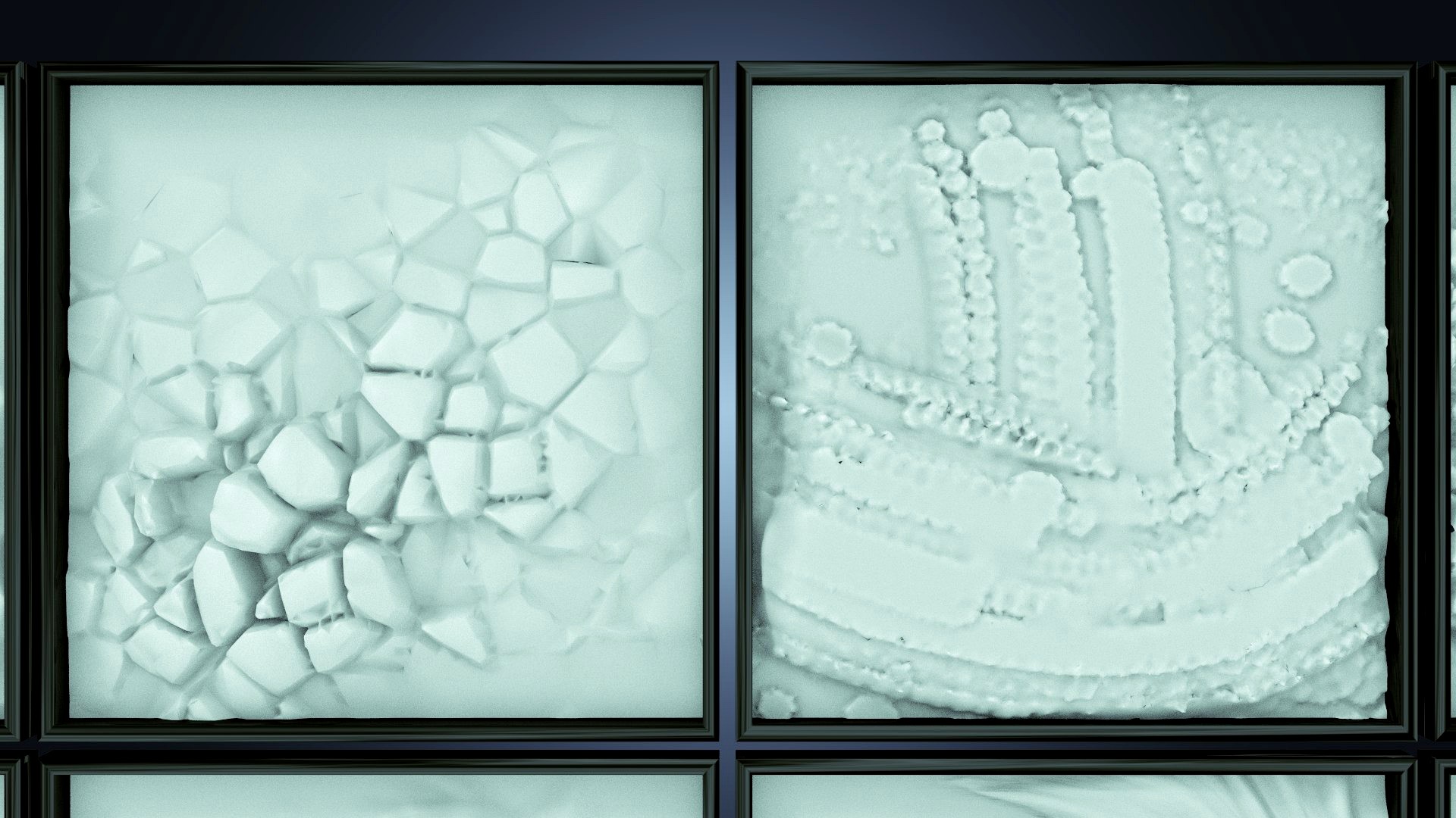 The grunge bas-reliefs
