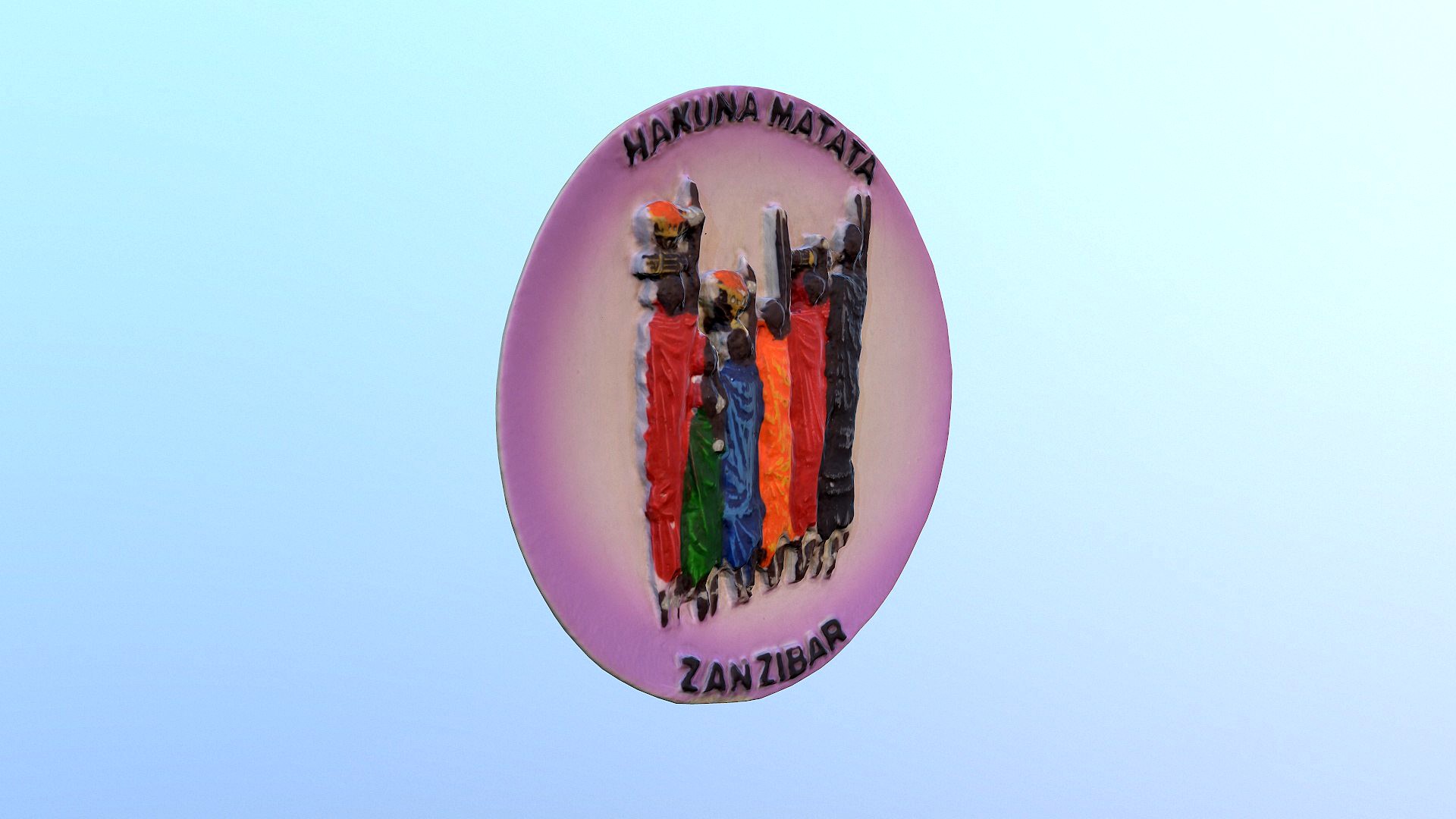 Island of Zanzibar magnet souvenir fridge 3D model