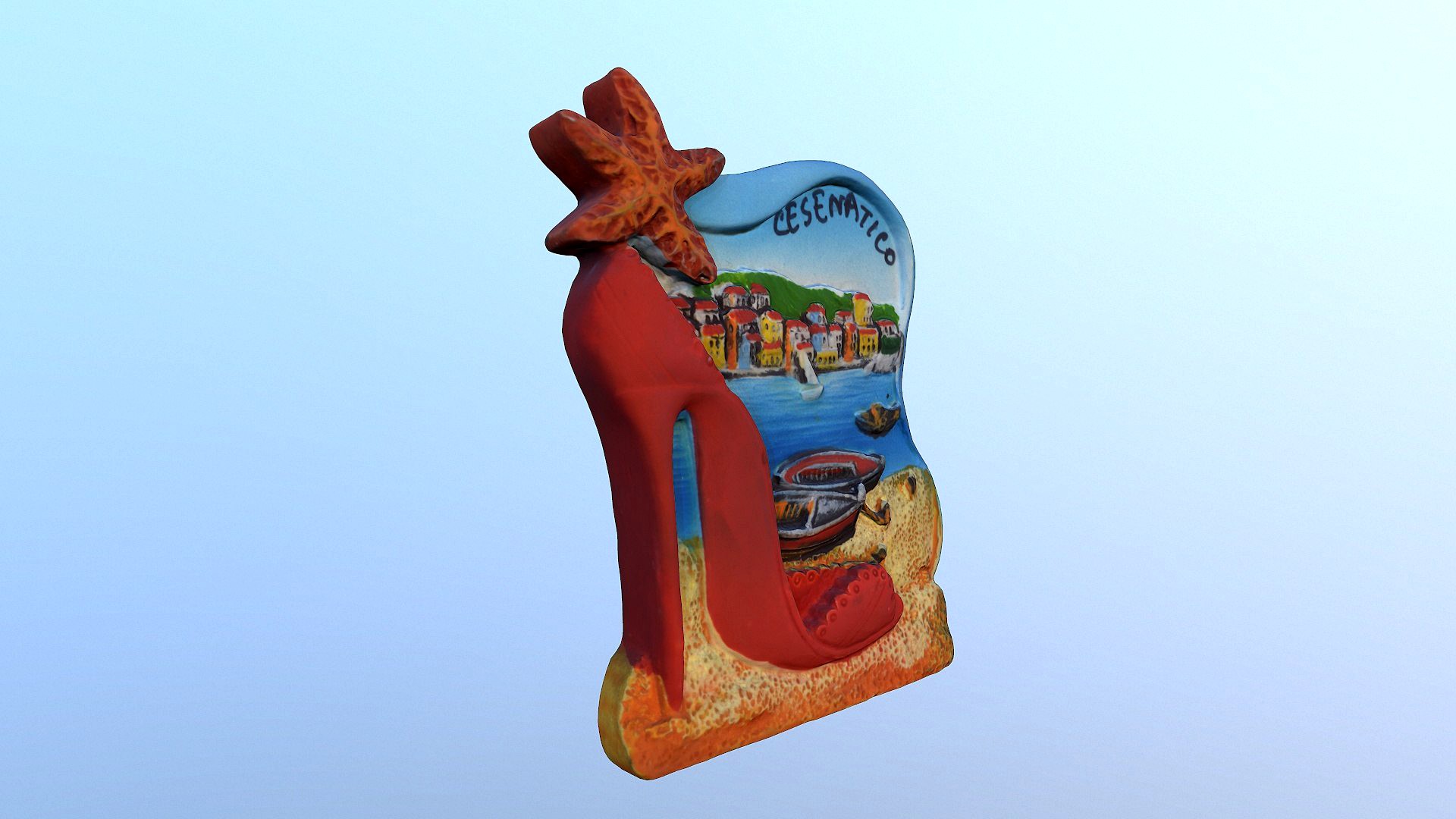 Cesenatico Italy magnet souvenir fridge low poly