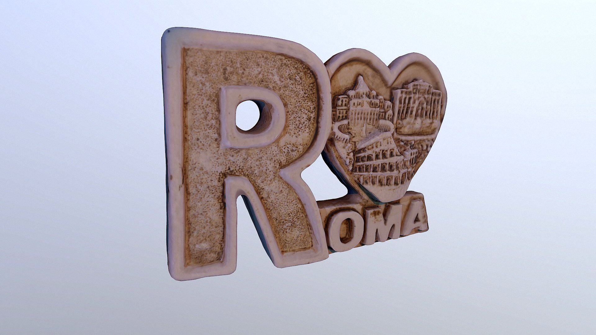 Rome in the heart magnet souvenir fridge