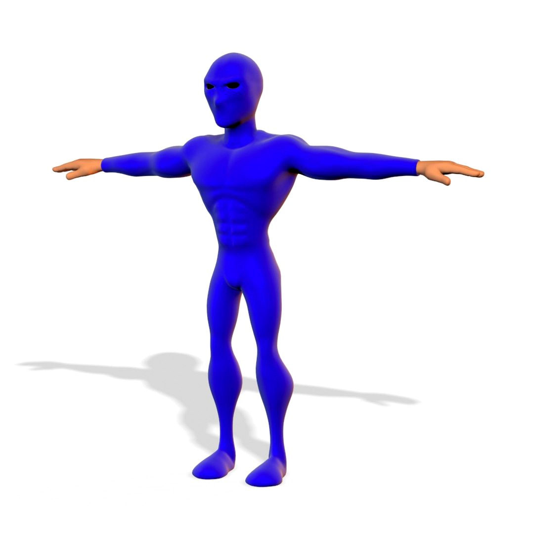 Blue Ninja Fighter Super Hero Character