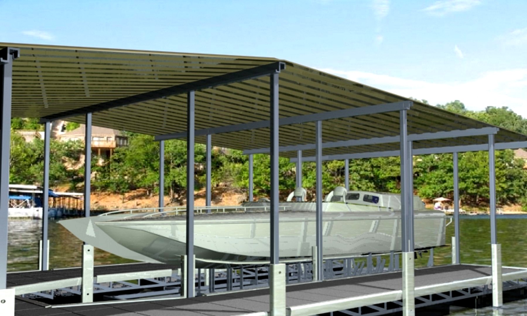 offshore race boat, dock and lift collection