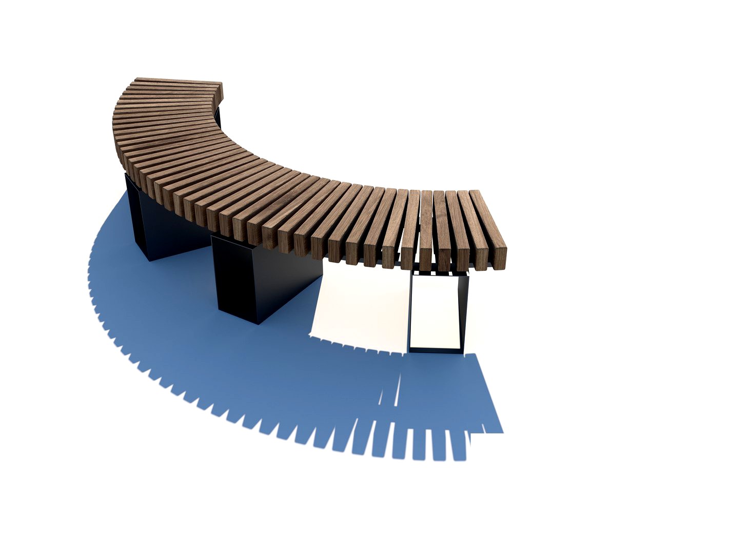 parametric wooden bench