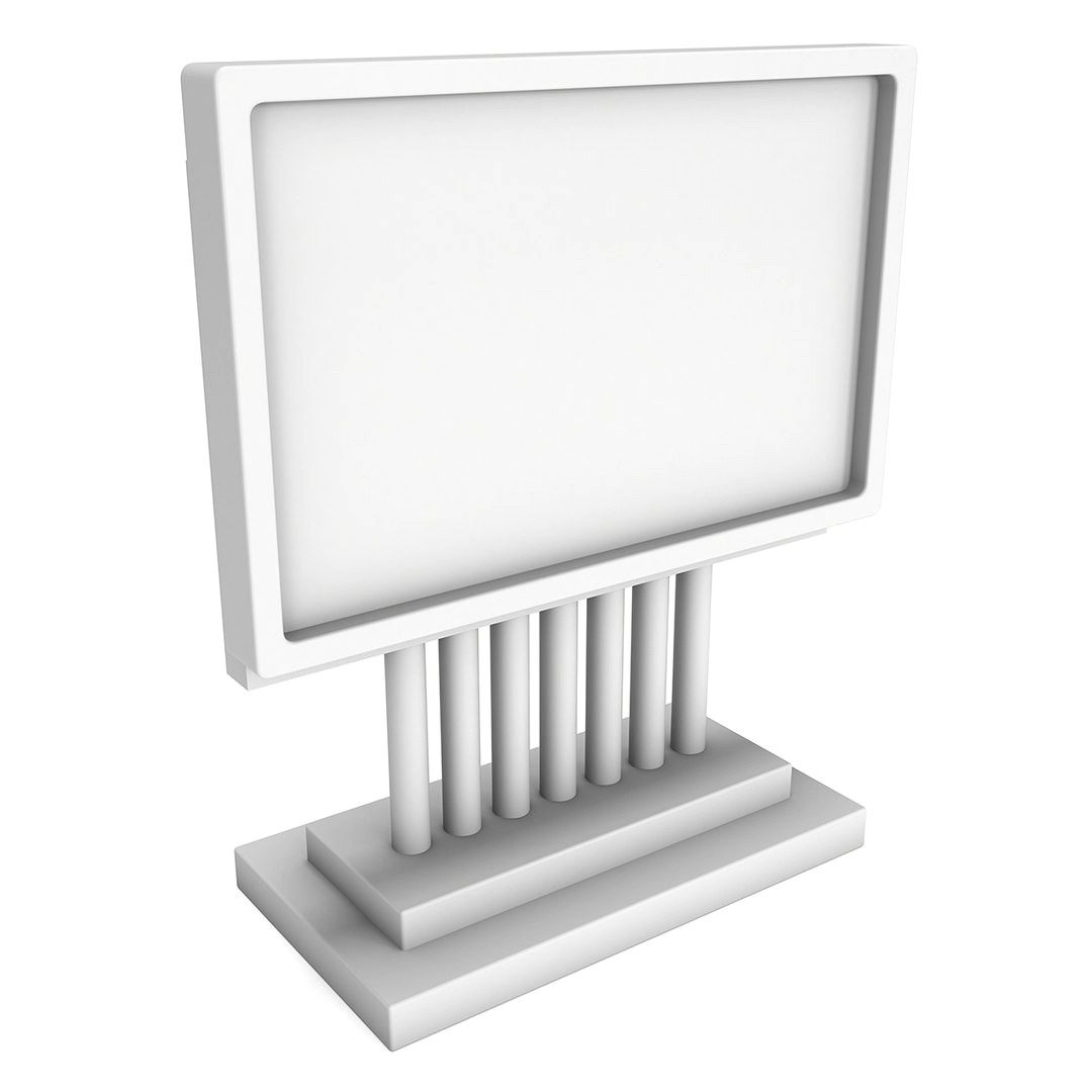 LCD Screen Stand. Blank Trade Show Booth