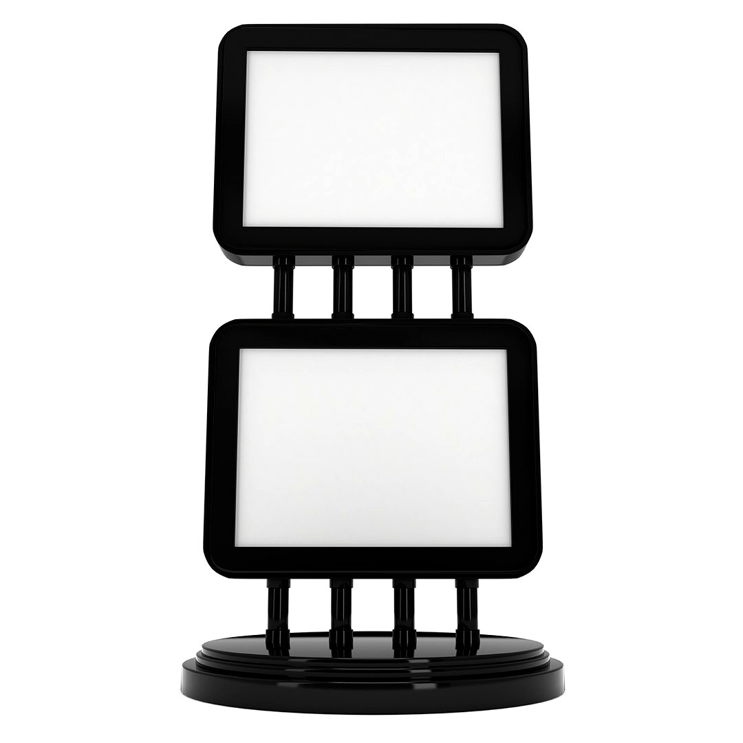 LCD Screen Stand. Blank Trade Show Booth.