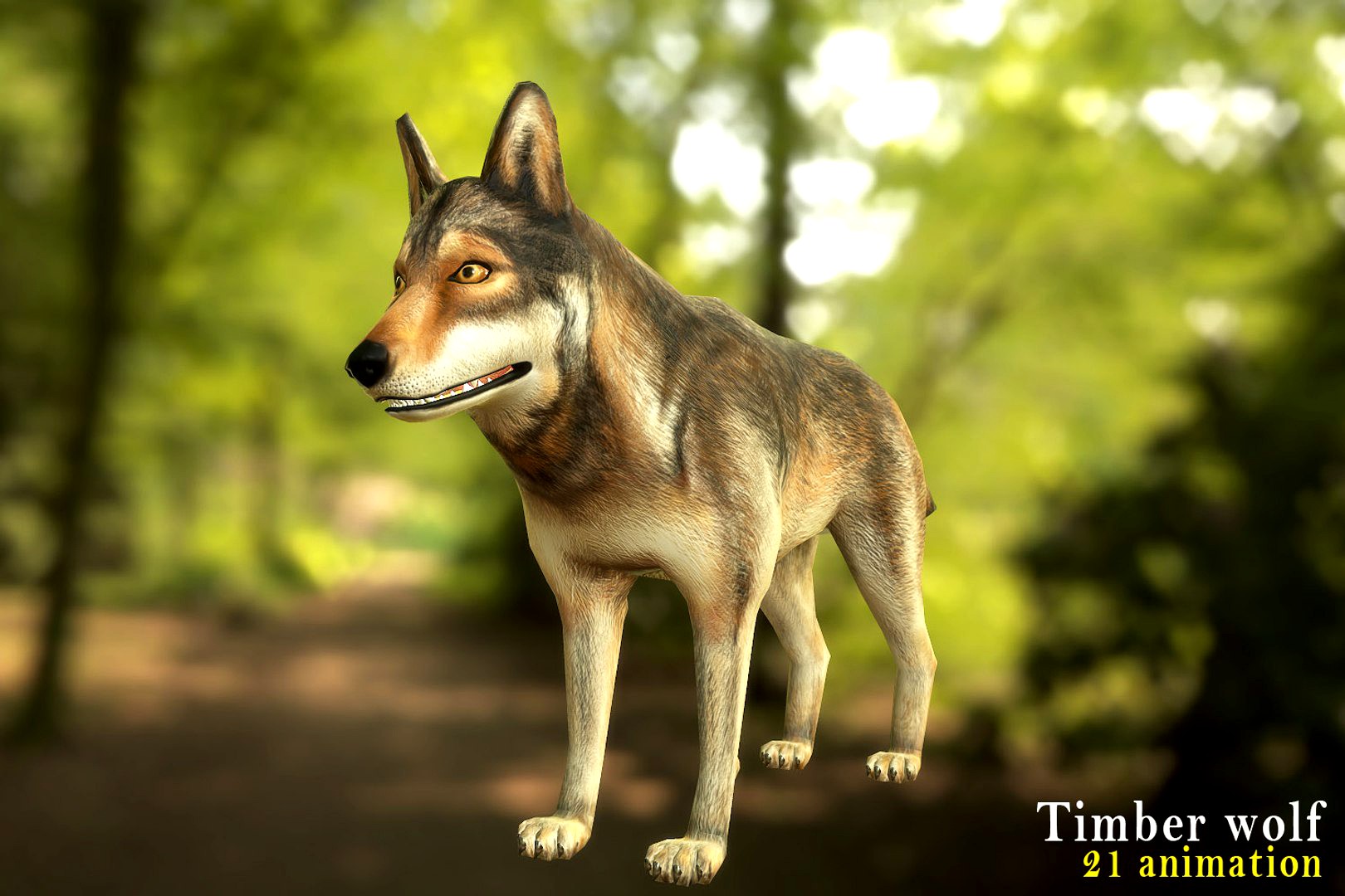 Timber wolf character
