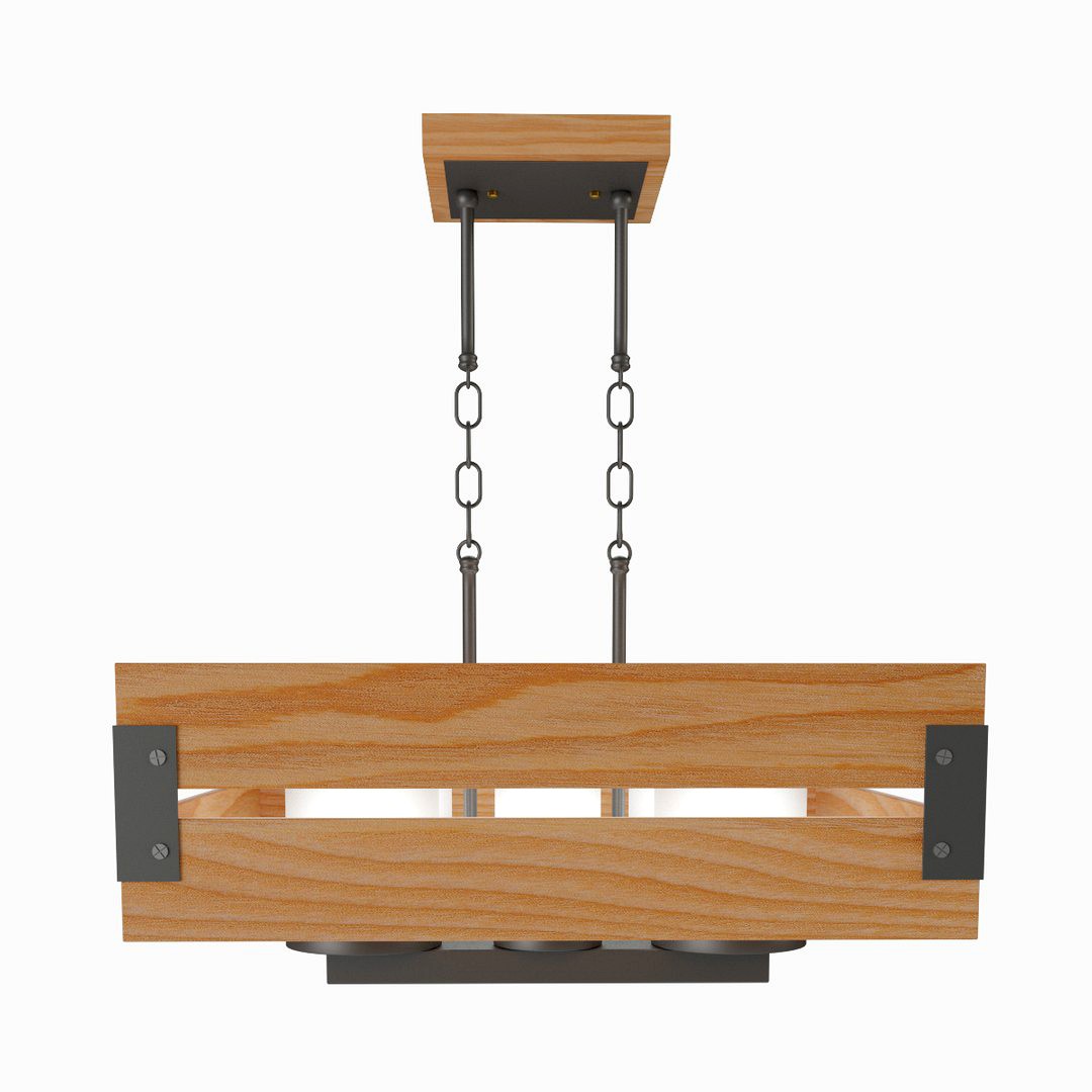 Loft wooden square box chandelier (2) (2) (2)