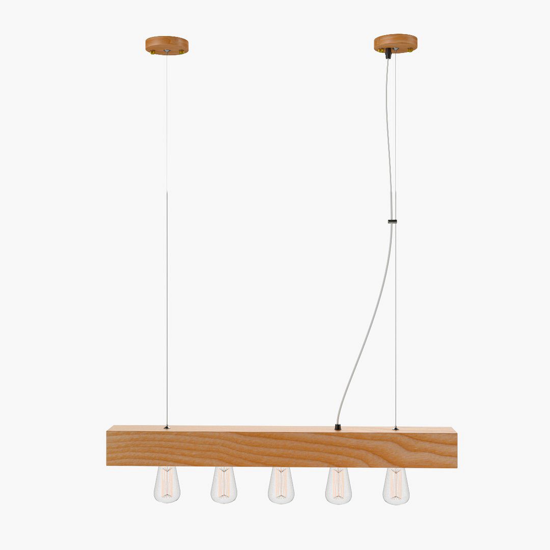 Loft wooden beam chandelier (2)