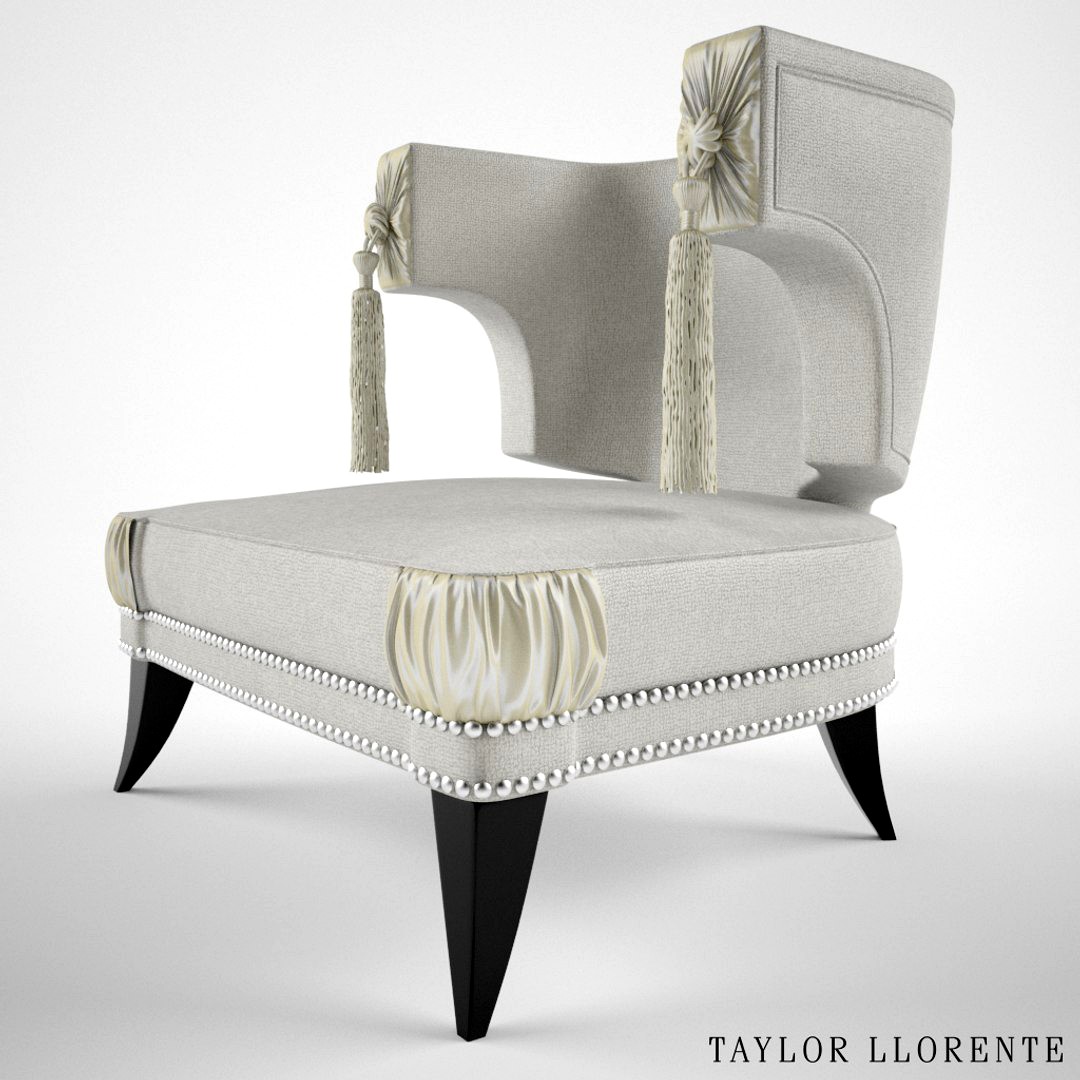 Taylor Llorente Stylised Neoclassical High Back armchair