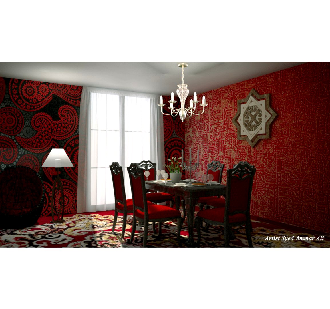 Red Theme Interior