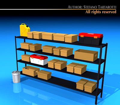 Garage shelves 3D Model