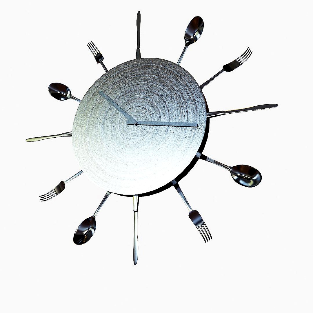 wall clock flatware kitchen 2
