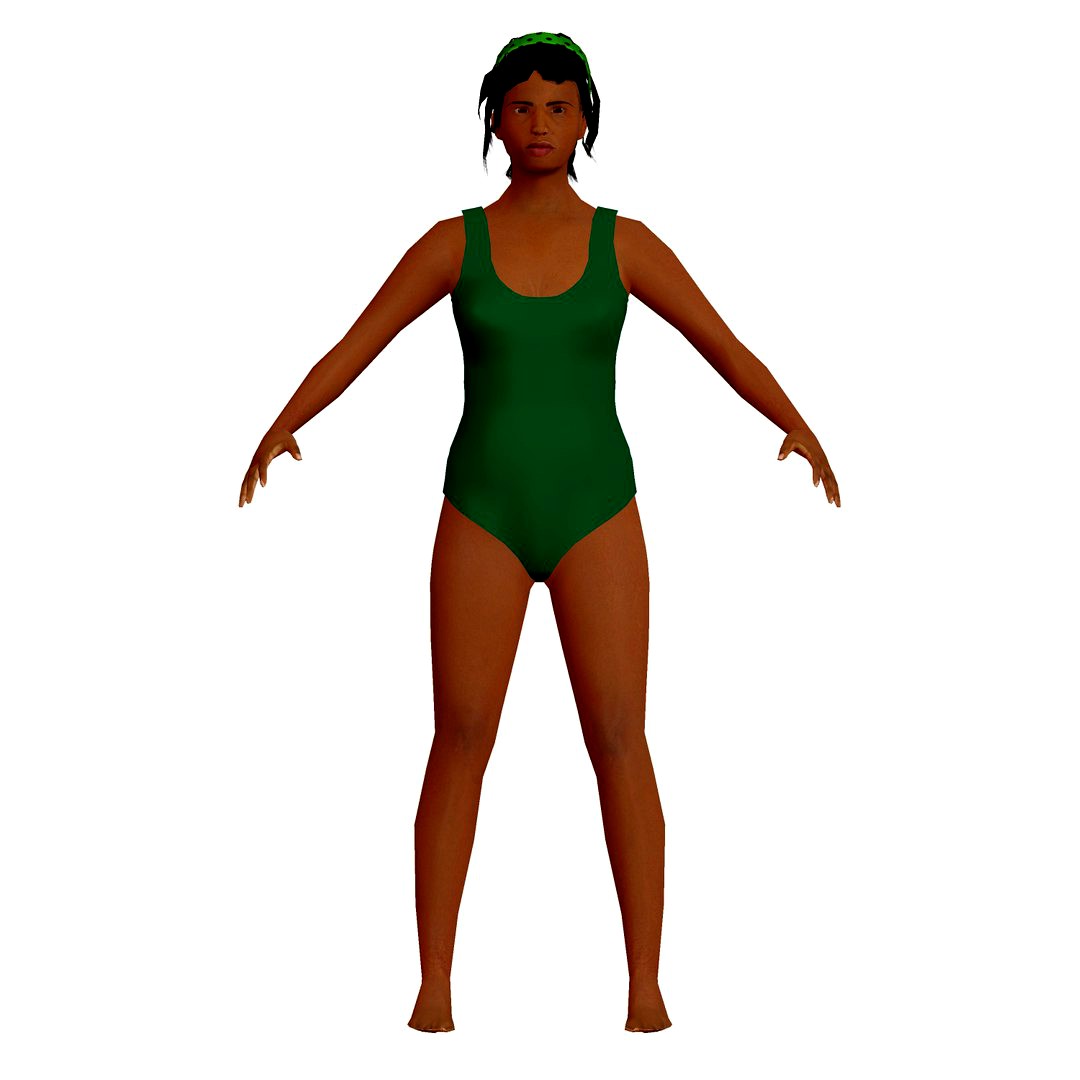 Woman in Swimsuit Low-Poly
