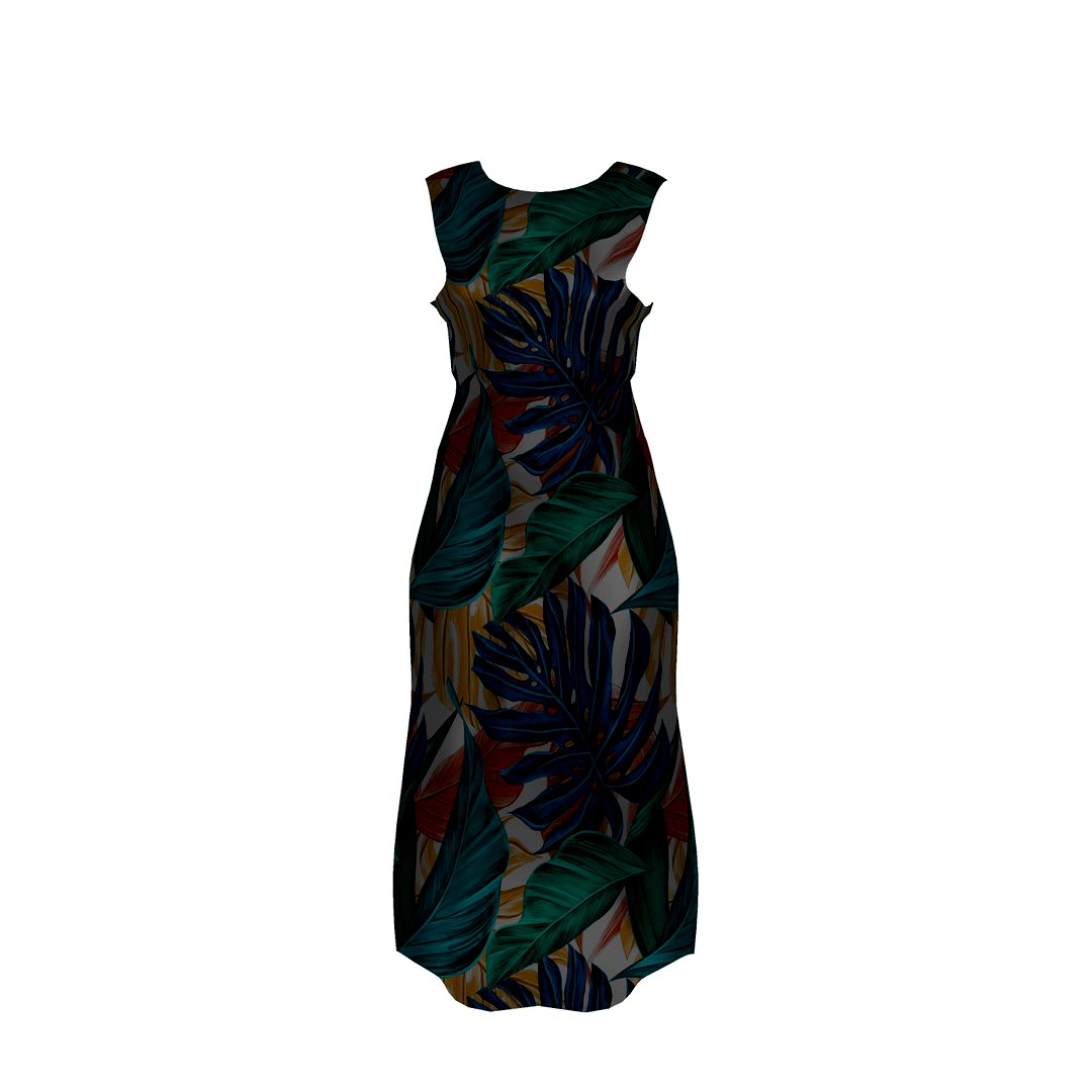 Summer Dress Leaf Pattern
