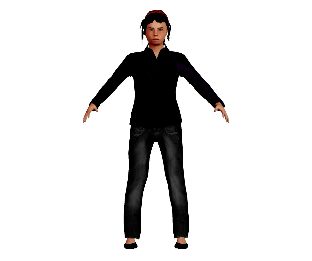 lowPoly Asian woman