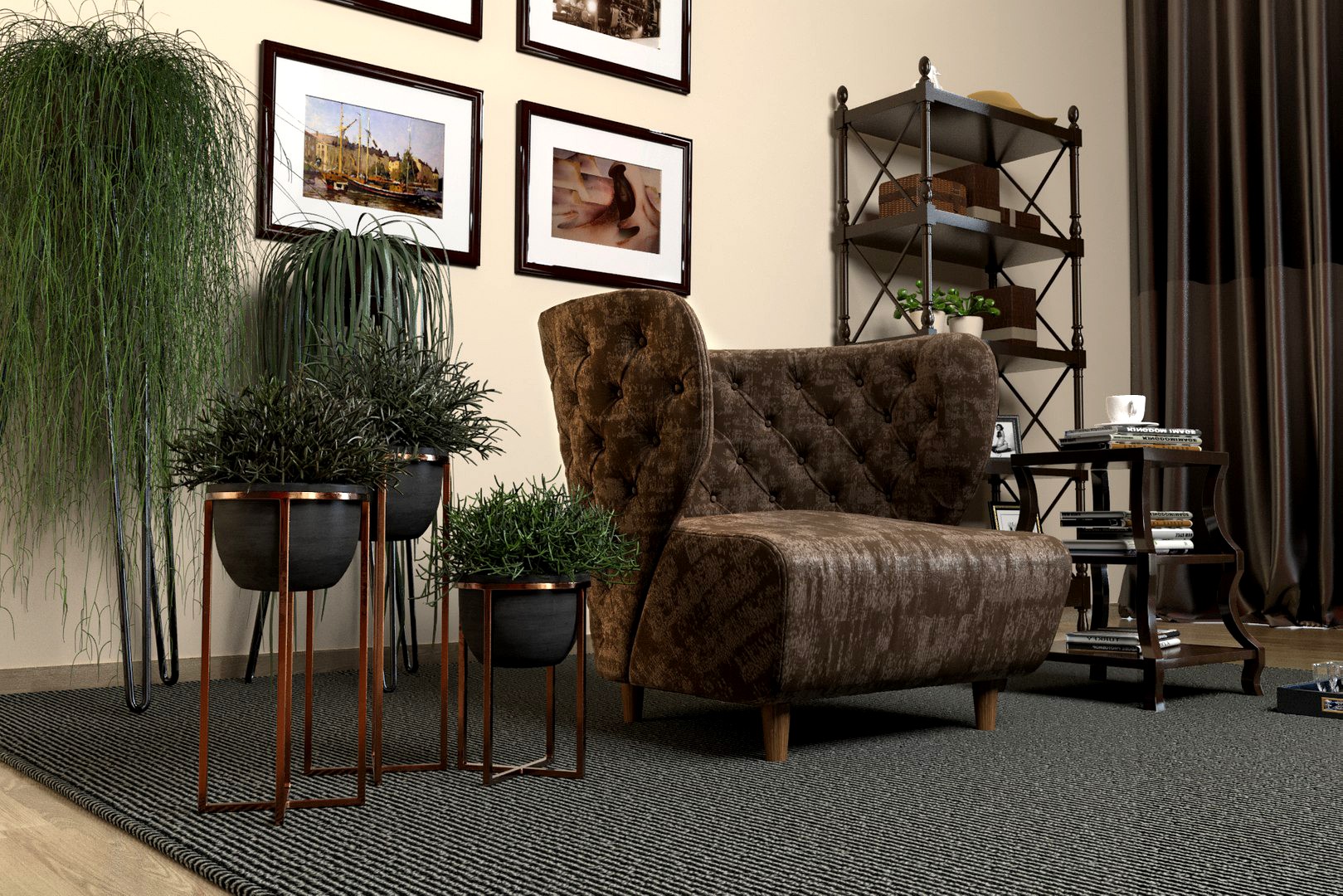 Living Room 08 VrayforC4D Corona