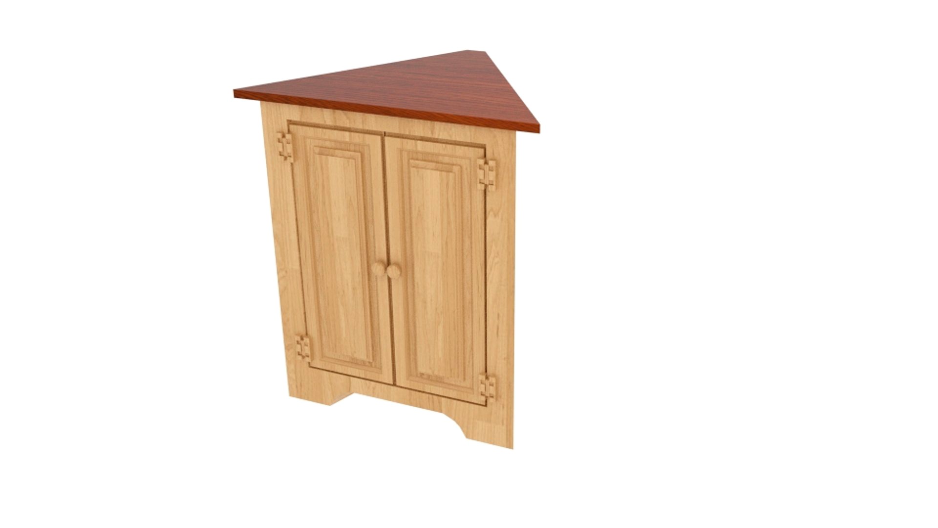 Pine Small Colonial Corner Cabinet