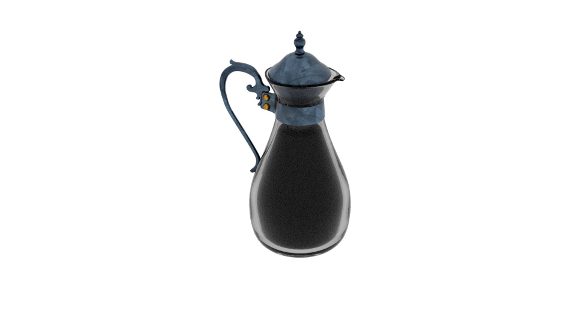 Coffe Tea Glass Carafe FIlled