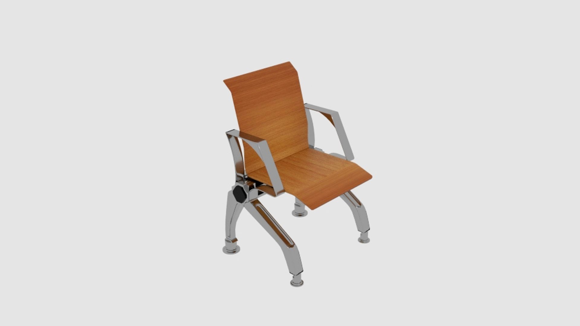 Single Wooden Waiting Chair