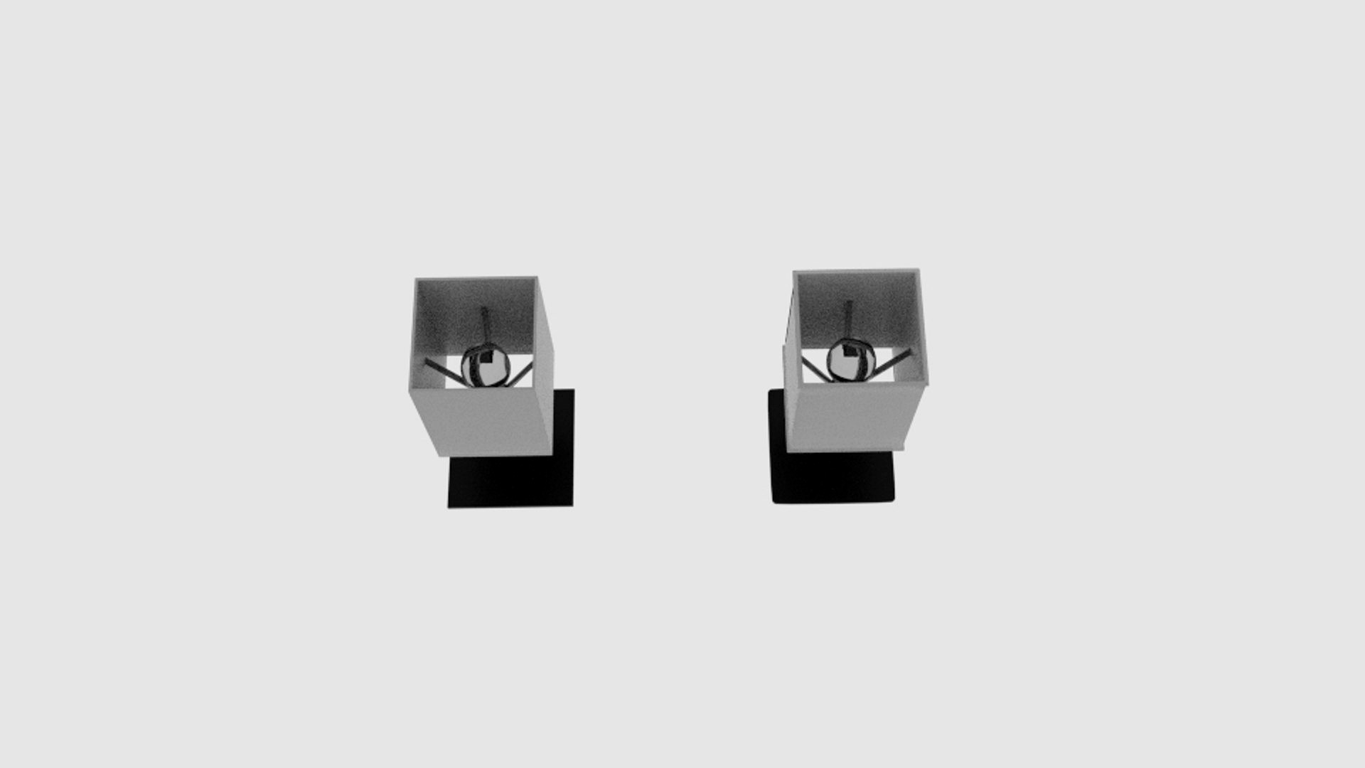 Flat Table Steel Lamp Rectangle
