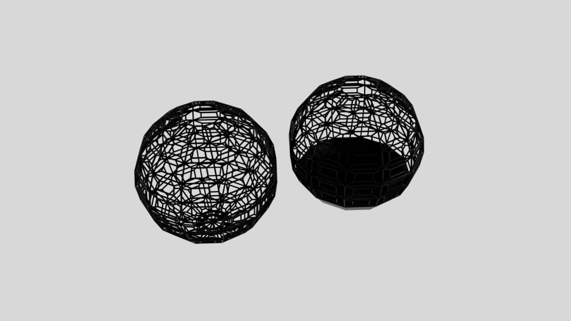 Wireframe Sphere Bin Pattern