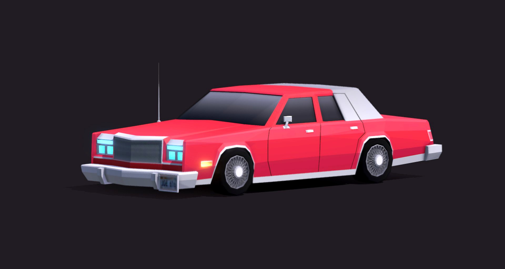 Cartoon Low Poly Chrysler New Yorker