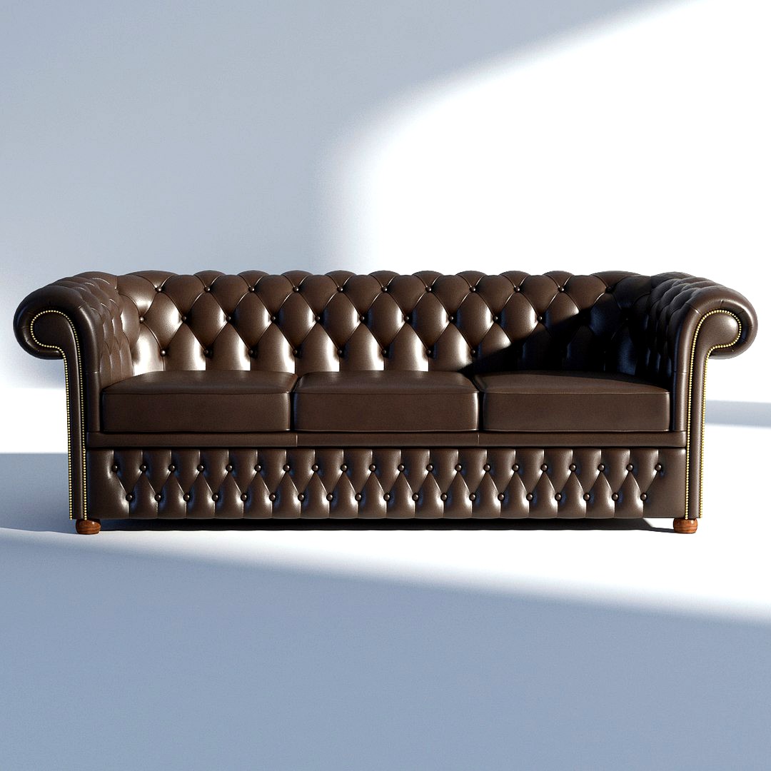 Chesterfield Sofa 3 Brown