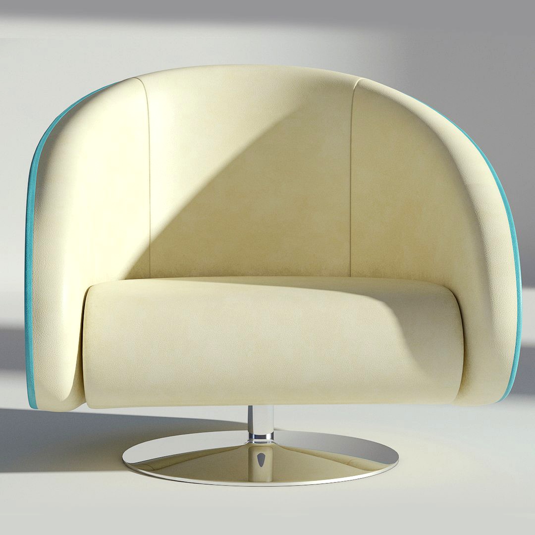 Leather Rotating Armchair