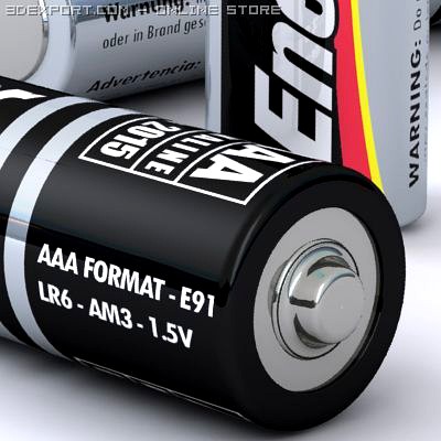 Energizer AAA Battery 3D Model