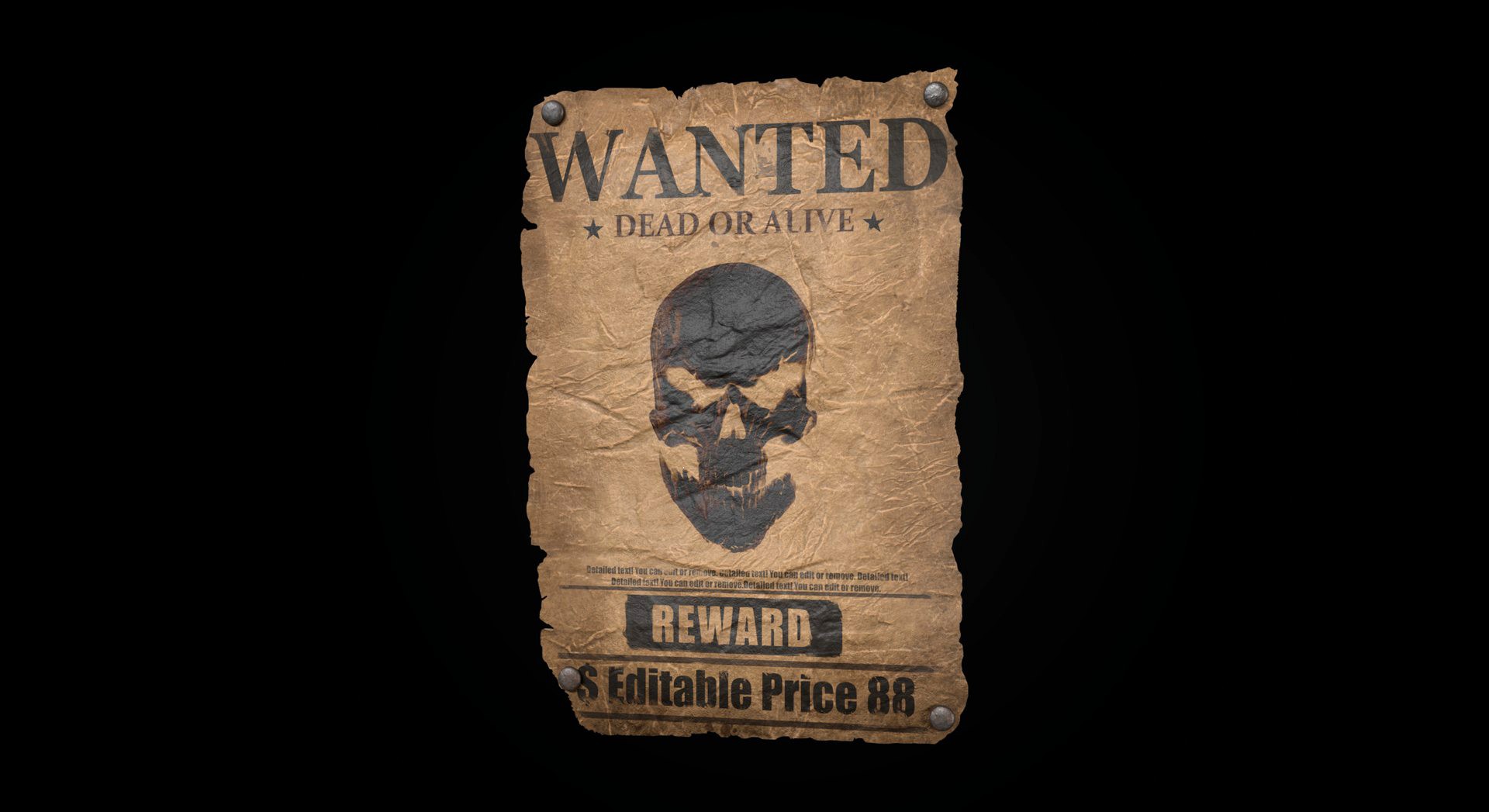 Wanted Poster v1 - (Editable)