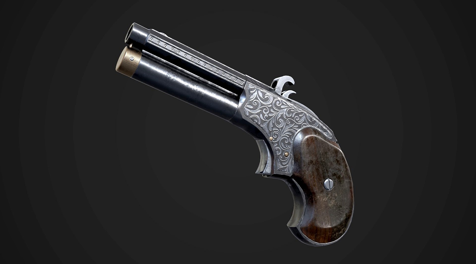 Remington Rider Magazine Engraved Pistol AAA Game Weapon