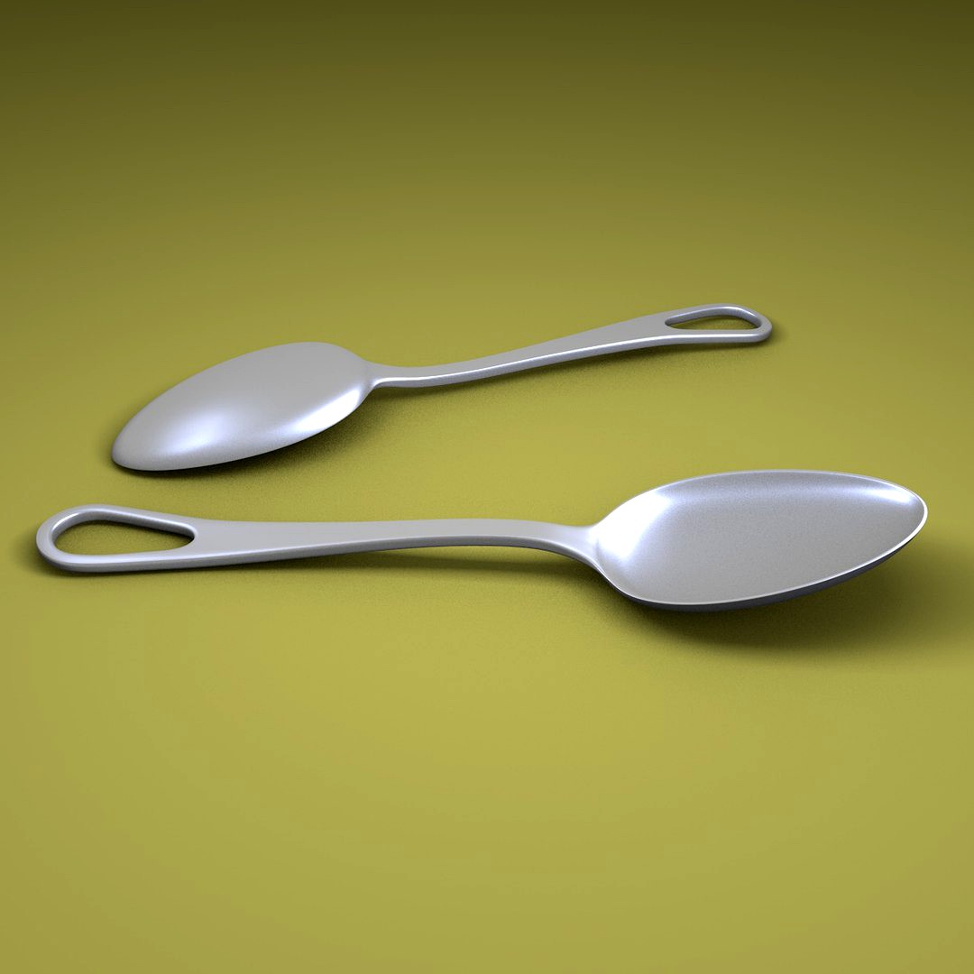 Teaspoon without texture