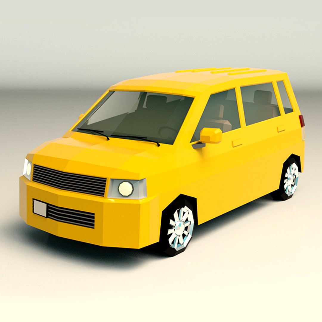 Low Poly Minivan 01