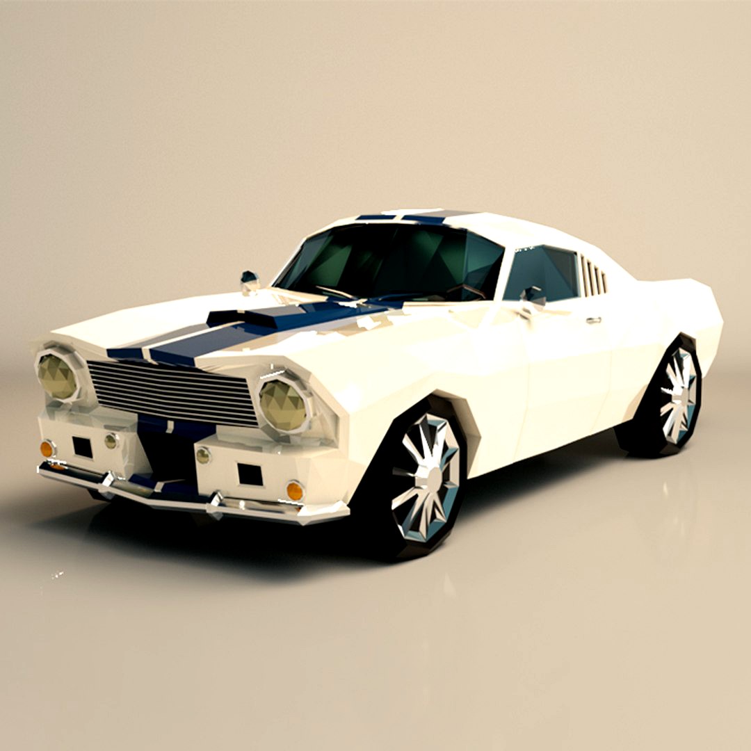 Low Poly Muscle Car 02