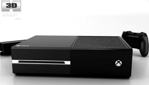 Microsoft XBox One 720 with Kinect 3D Model