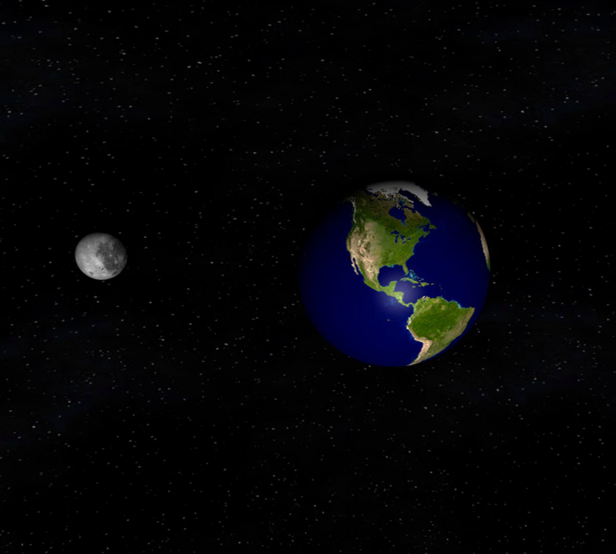Low-Rez Earth and Moon