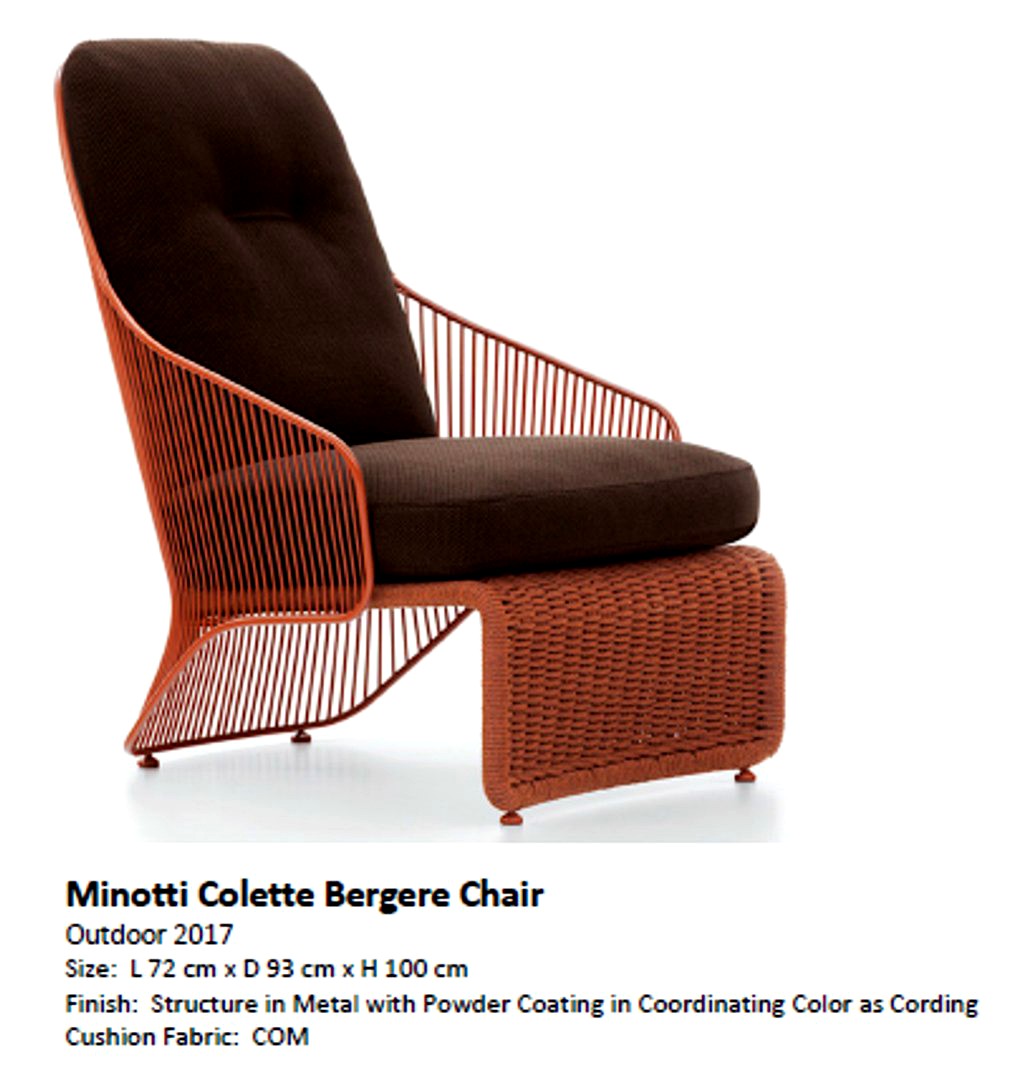 Minotti Colette Bergere Chair