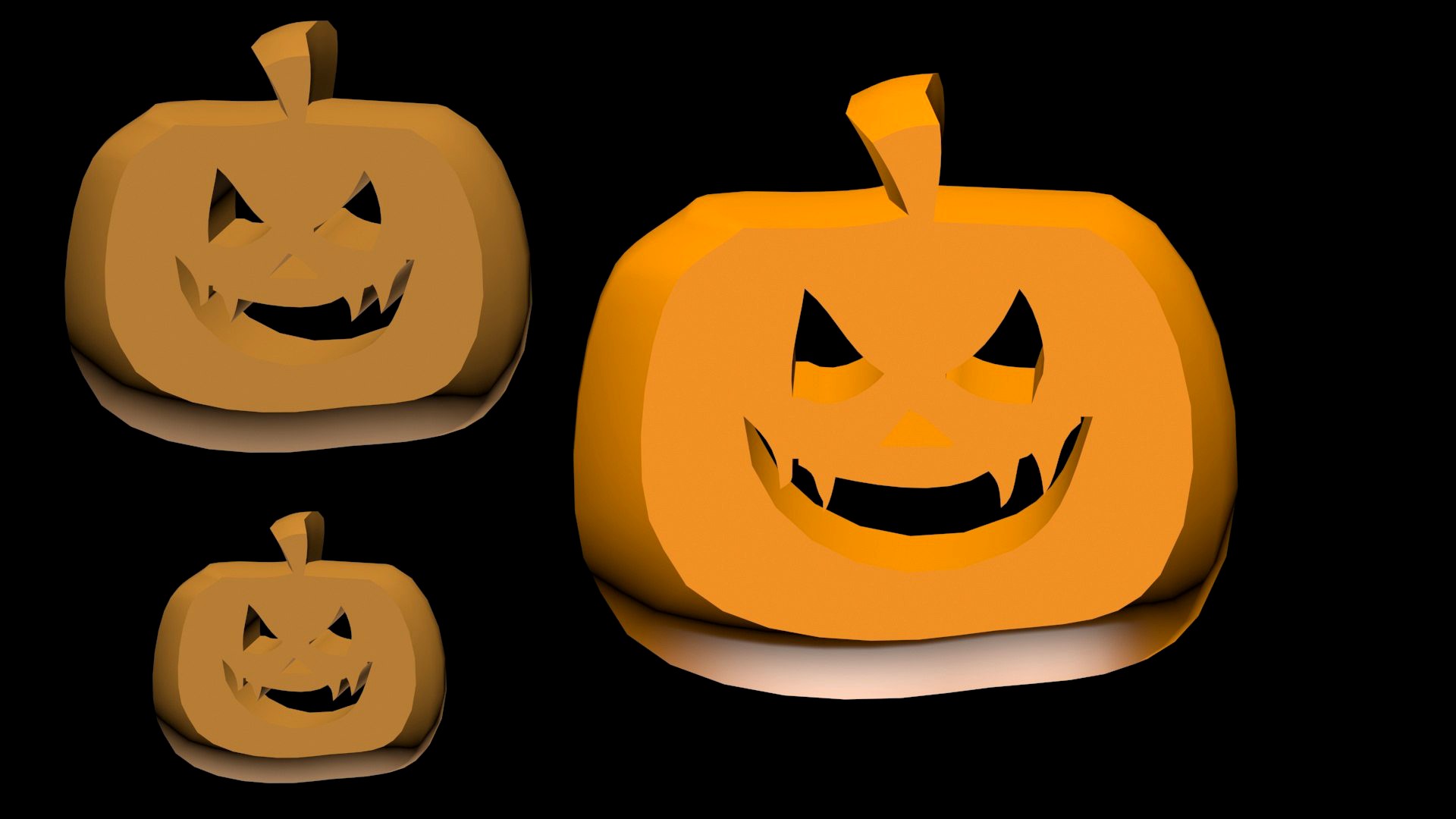 halloween jack o lantern pumpkin free 3d model lowpoly Free low-poly 3D model