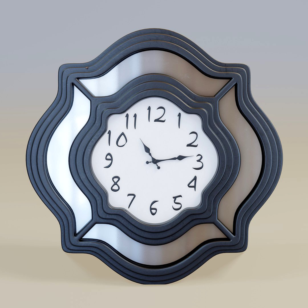 Moroccan clock with mirrors