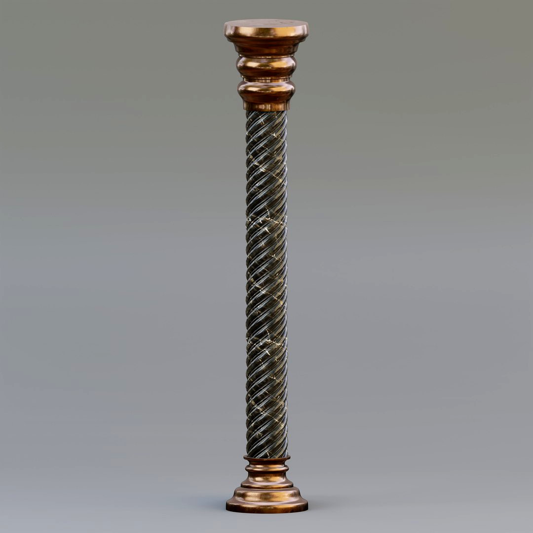 Carousel twisted column