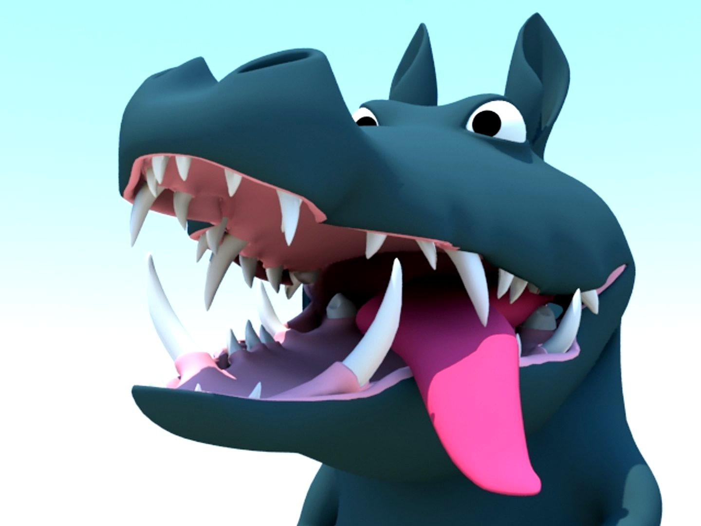 Crocodile Cartoony Character